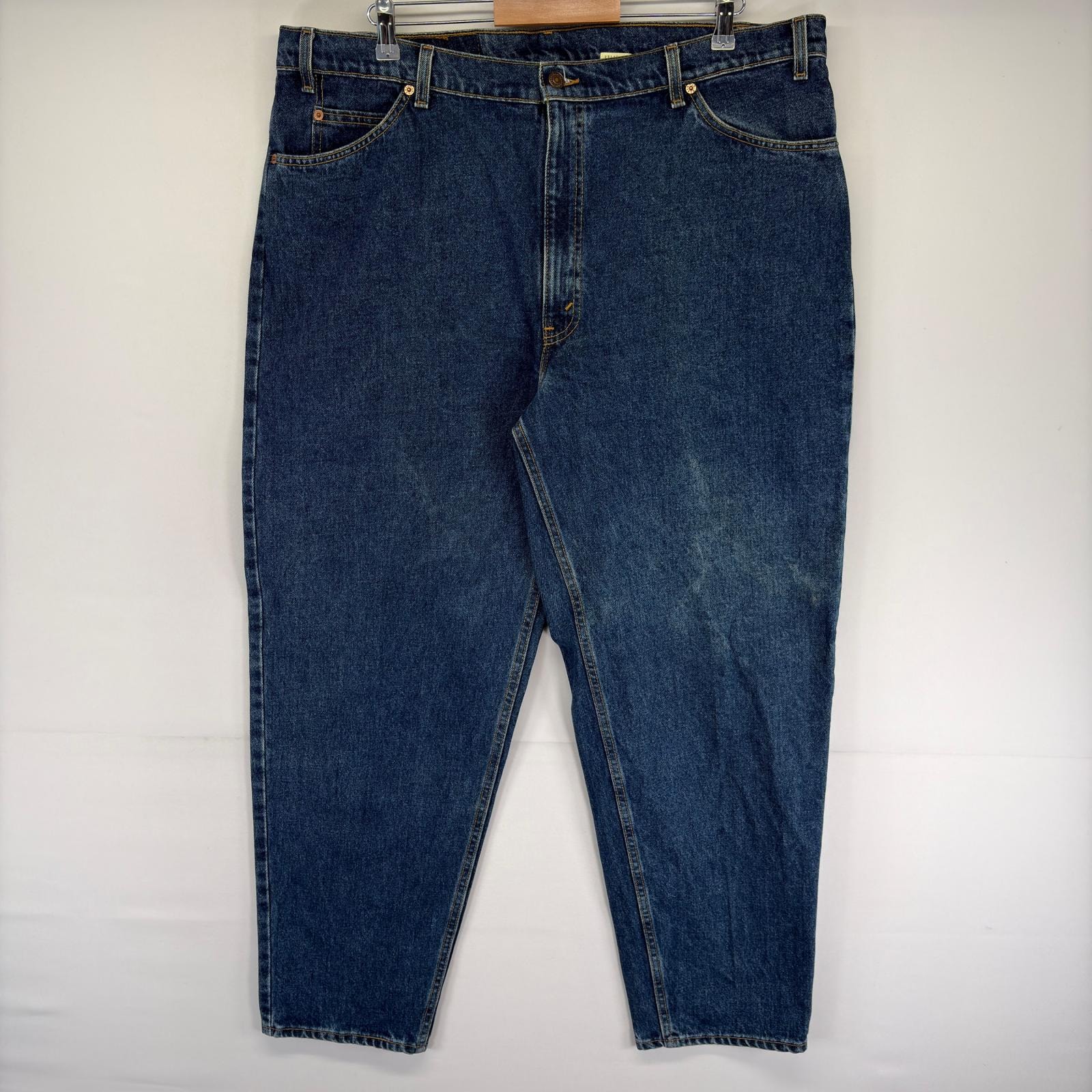 古着 90's/90年代 リーバイス Levi's USA製 デニム パンツ 560 バギー テーパード オレンジタブ ジーパン w42 L32  ブルー系 メンズ
