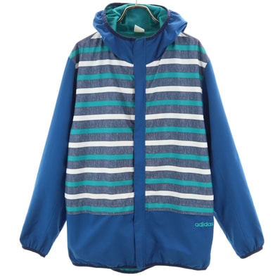 adidas NEO アディダスネオ ボーダー柄 ウインドブレーカー O ネイビー ジャケット 裏メッシュ