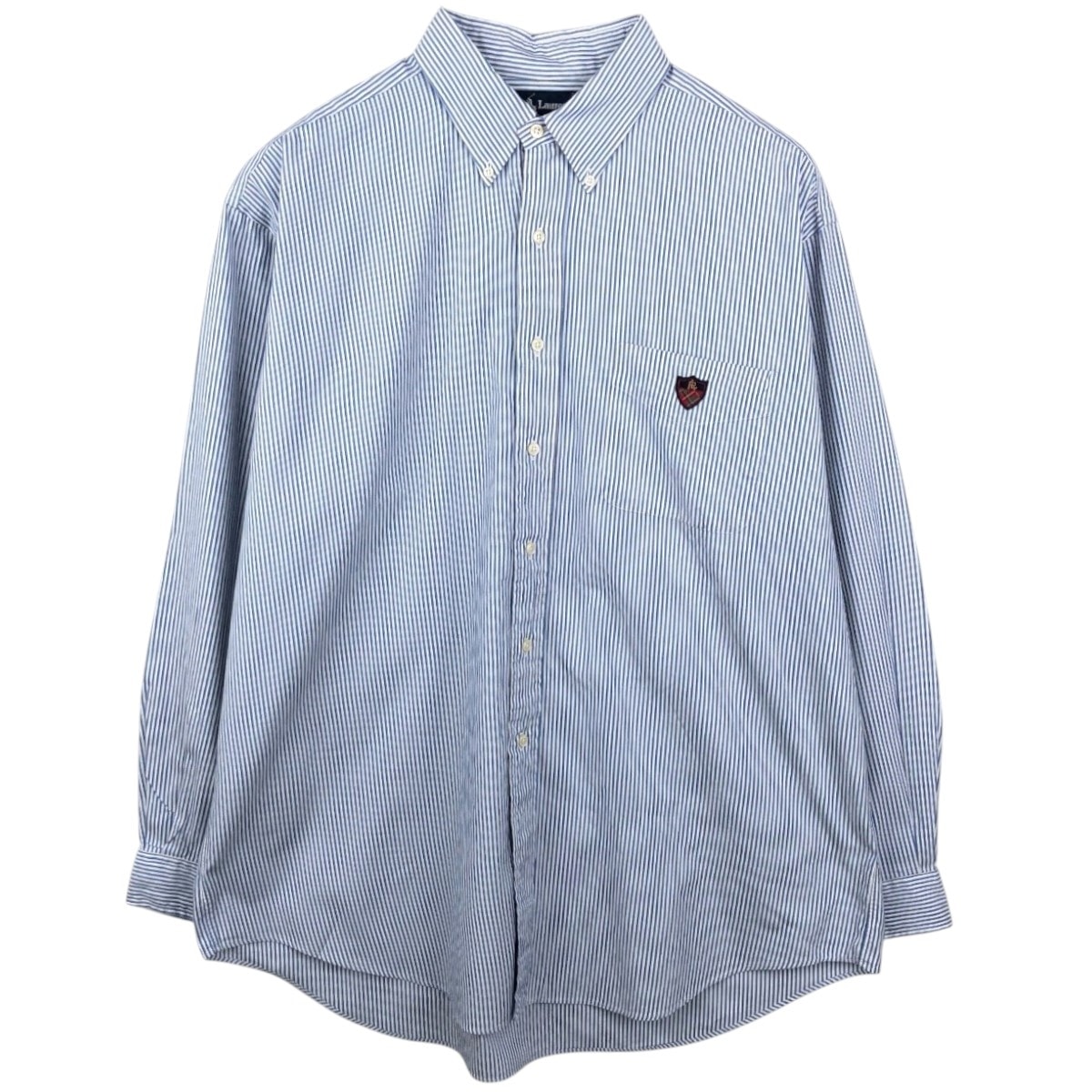 古着 ラルフローレン Ralph Lauren TILDEN 長袖 ボタンダウンストライプシャツ メンズXL相当/eaa662060
