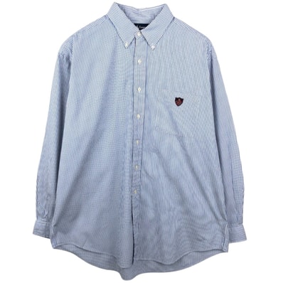 古着 ラルフローレン Ralph Lauren TILDEN 長袖 ボタンダウンストライプシャツ メンズXL相当/eaa662060