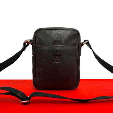 LOEWE ロエベ アナグラム ロゴ 刻印 レザー ショルダーバッグ ブラウン
24291