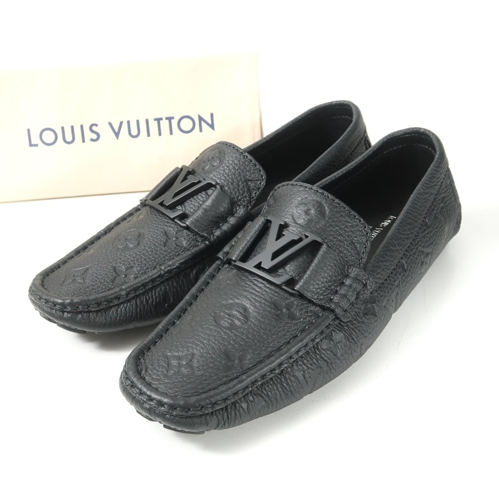 ■美品■2024年製■LOUIS VUITTON ルイ・ヴィトン モンテカルロ スリッポン サイズ6 1/2 モノグラム ドライビングシューズ モカシン ブランド古着【中古】20260423/RA8904