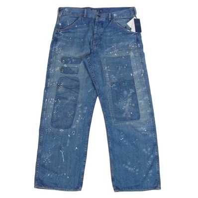 POLO RALPH LAUREN ポロ・ラルフローレン デニムパンツ 26AW MNPODNM10920418 リラックス フィット ディストレスト カーペンター ジーンズ デニムパンツ インディゴブルー系 36【極上美品】【中古】