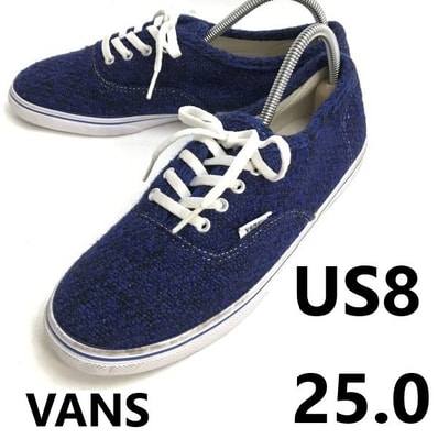 VANS/バンズ★ローカットスニーカー【size:8/25.0/blue/青】sneakers/Shoes/trainers◆sG-180