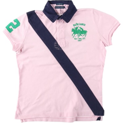 古着 ラルフローレン Ralph Lauren THE SKINNY POLO ダブルポニー 半袖 ポロシャツ レディースS相当/eaa639348