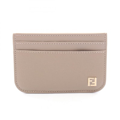 フェンディ FENDI FF カードケース アクセサリー レザー レディース ベージュ系 8M0586B08EF0QD3 【新品】