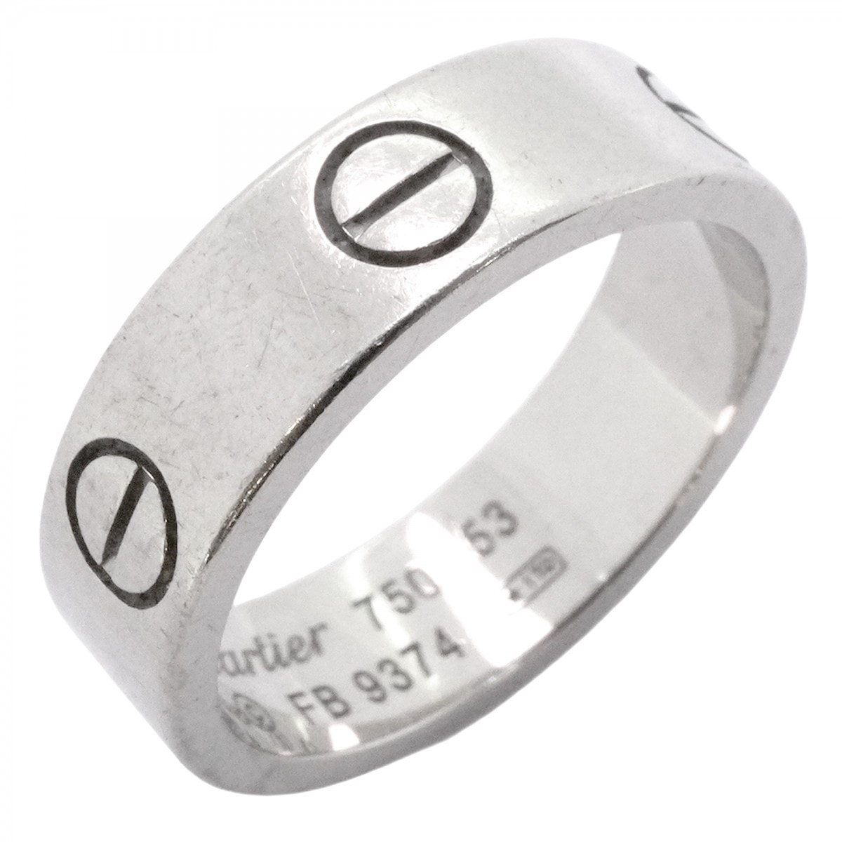 【6jdb0799】カルティエ リング ラブ K18WG ホワイトゴールド #53【中古】レディース