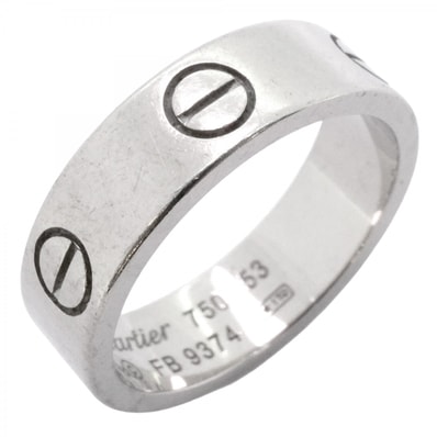 【6jdb0799】カルティエ リング ラブ K18WG ホワイトゴールド #53【中古】レディース