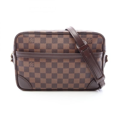 ルイ・ヴィトン LOUIS VUITTON トロカデロ27 ショルダーバッグ バッグ PVCコーティングキャンバス レザー ダミエ エベヌ レディース ブラウン系 N48085 【中古】