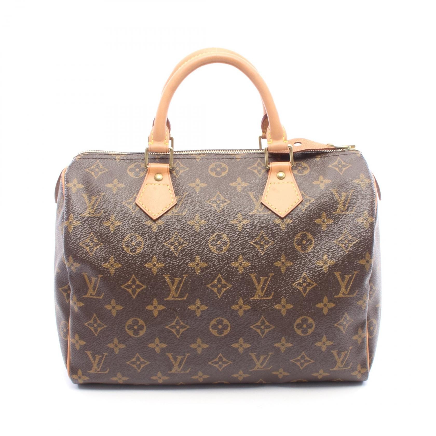 ルイ・ヴィトン LOUIS VUITTON スピーディ30 ハンドバッグ バッグ PVCコーティングキャンバス レザー モノグラム レディース ブラウン系 M41526 【中古】