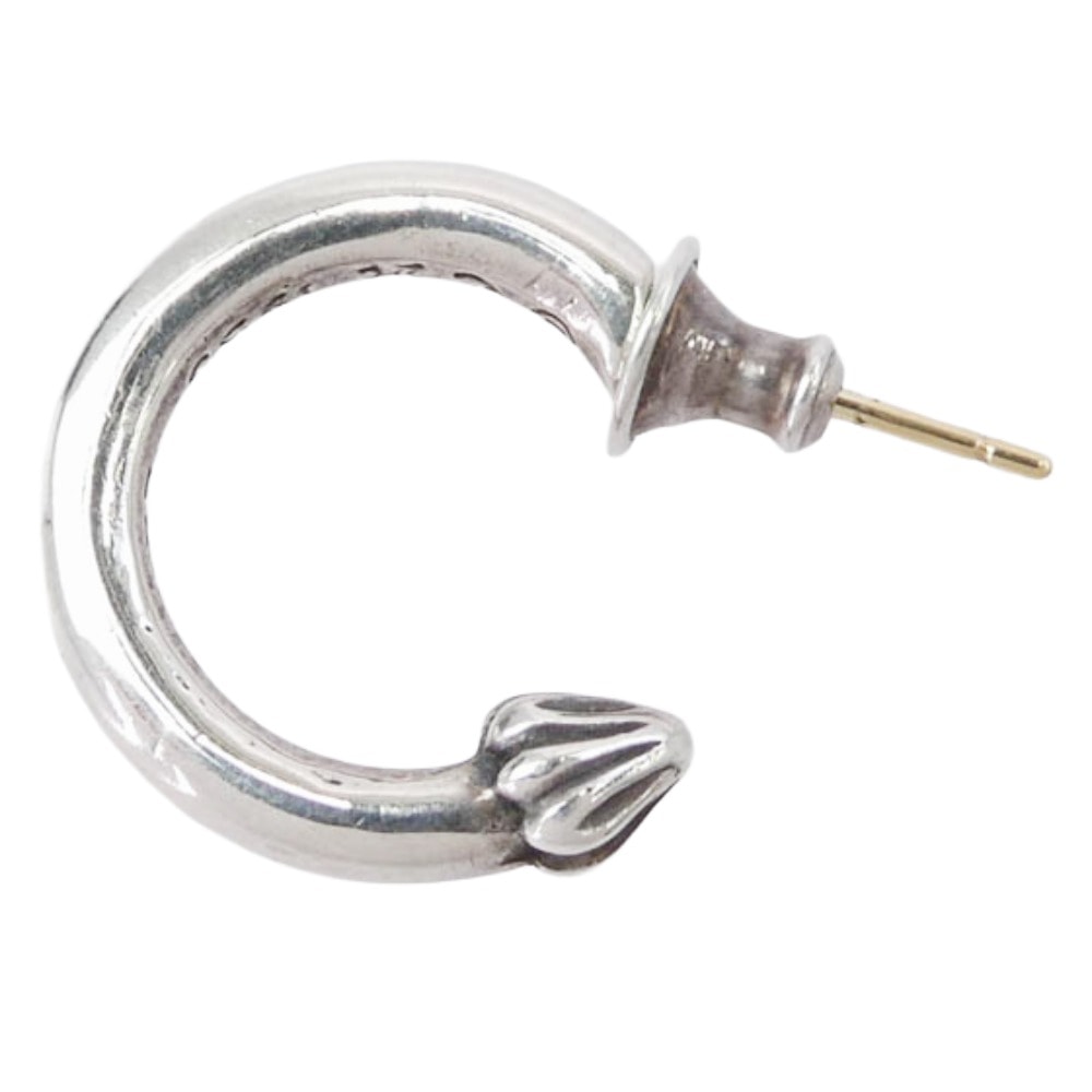 CHROME HEARTS クロムハーツ(原本無) ピアス HOOP PLAIN プレーン フープ シルバー ピアス シルバー系【中古】
