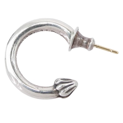 CHROME HEARTS クロムハーツ(原本無) ピアス HOOP PLAIN プレーン フープ シルバー ピアス シルバー系【中古】