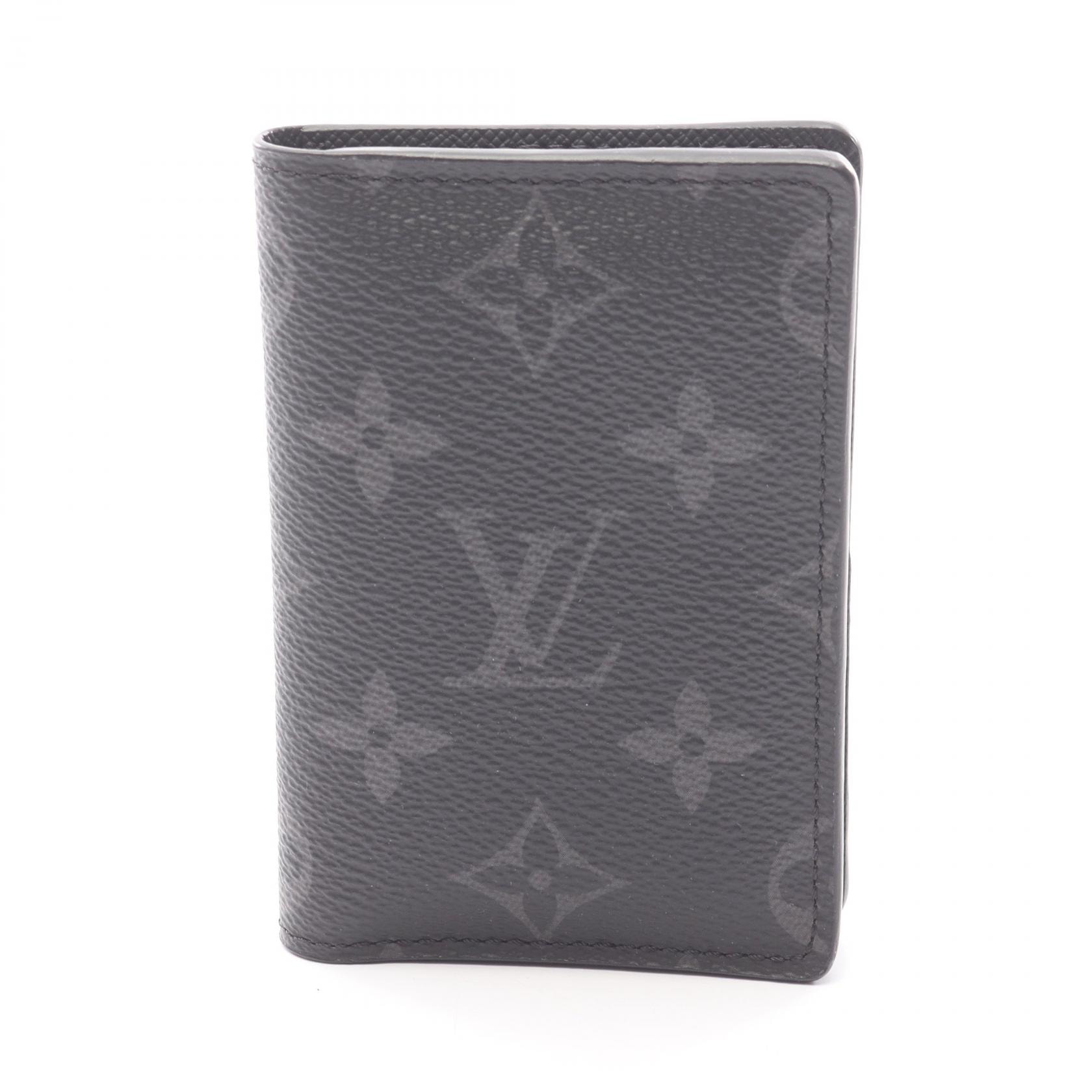 ルイ・ヴィトン LOUIS VUITTON LV × 藤原ヒロシ オーガナイザー ドゥ ポッシュ カードケース アクセサリー キャンバス PVC モノグラム・エクリプス メンズ ブラック系 M61696 【中古】
