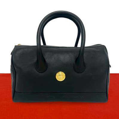 BURBERRY バーバリー シャドーホース 金具 ノバチェック 柄 レザー ハンドバッグ ブラック
53205