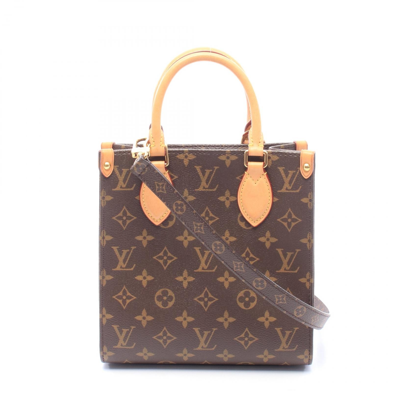 ルイ・ヴィトン LOUIS VUITTON サックプラBB モノグラム 2WAY ハンドバッグ バッグ PVCコーティングキャンバス レザー レディース ブラウン系 M46265 【中古】