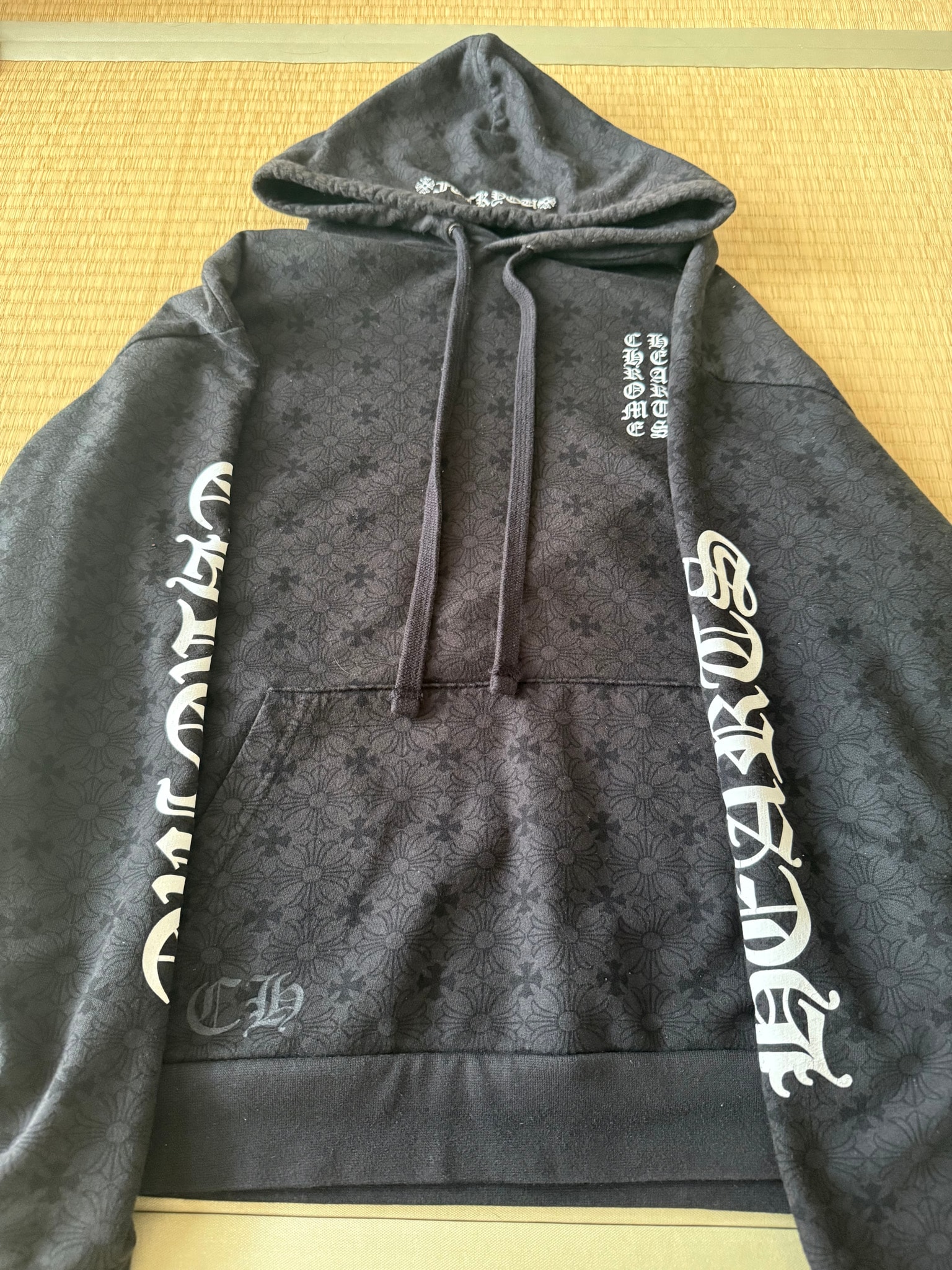 Chrome Hearts CH Plus All Over Print Horseshoe Hoodie "Black"
