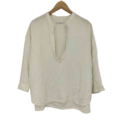 25SS リネンレーヨン スキッパーブラウス【1142356636065】