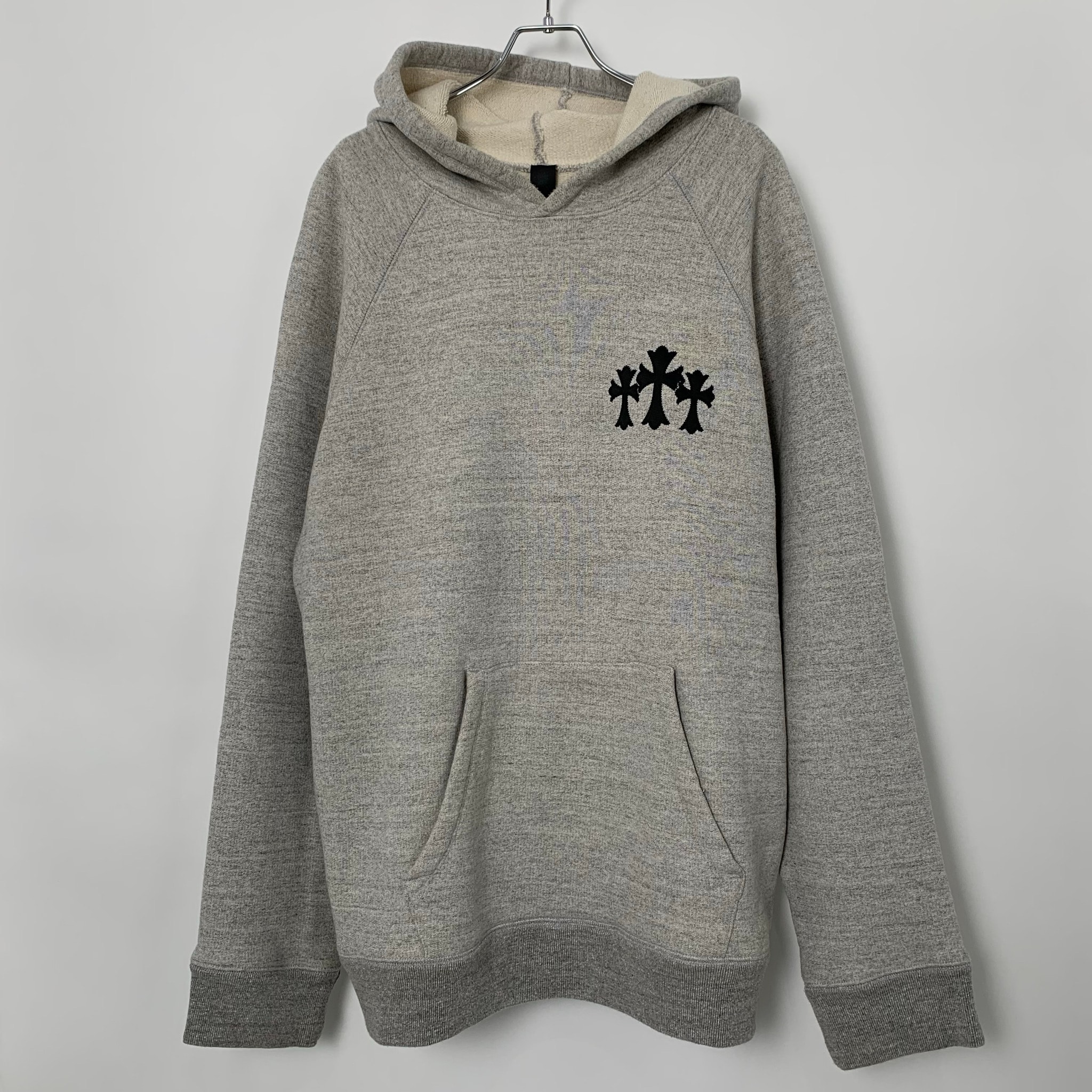 Chrome Hearts CH Logo Cemetery Cross Hoodie "Gray"