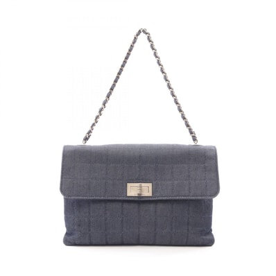 シャネル CHANEL チョコバー ハンドバッグ バッグ デニム レディース ネイビー系 【中古】