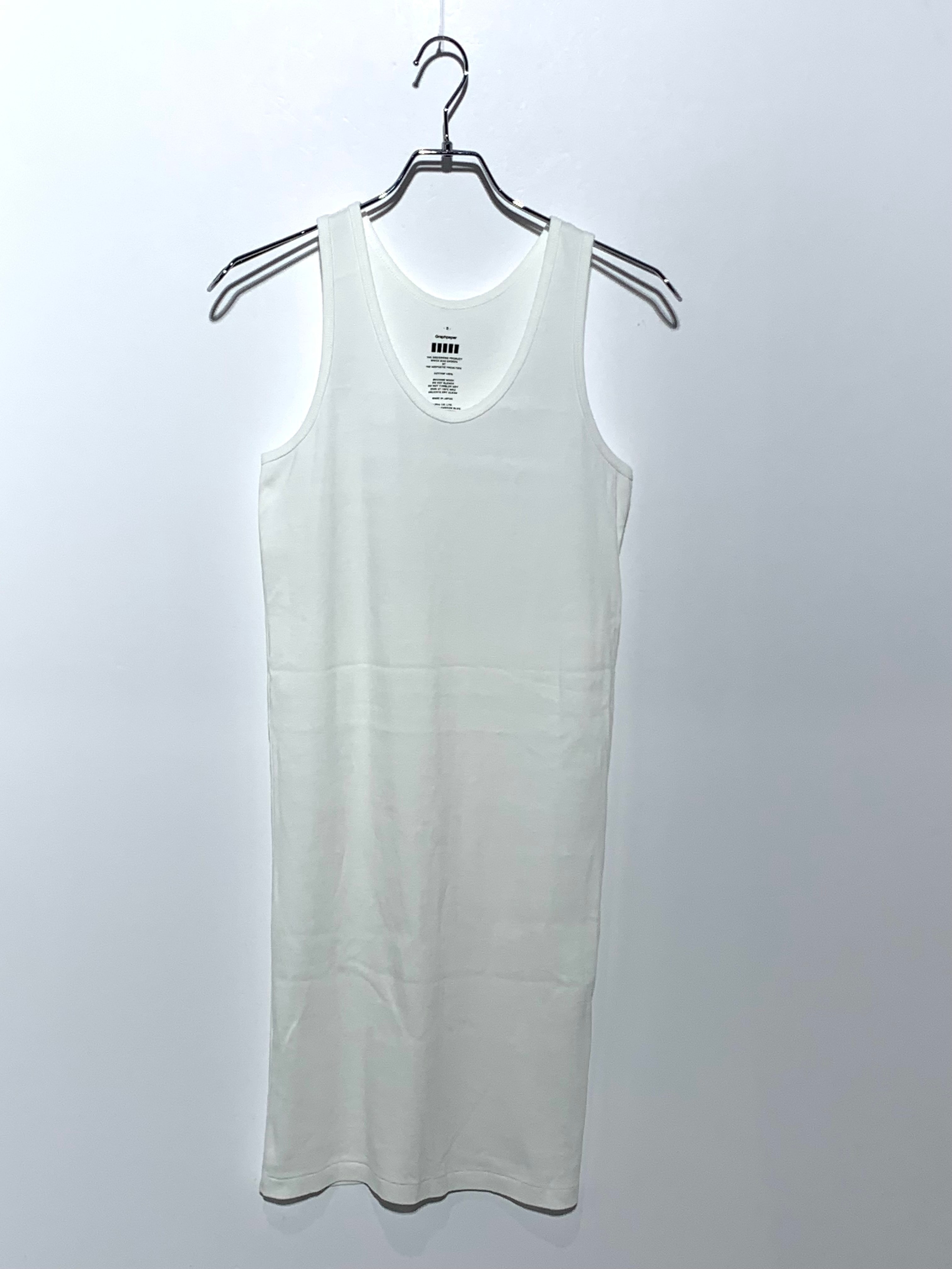 Graphpaper American Sea Island Cotton Tank Top White