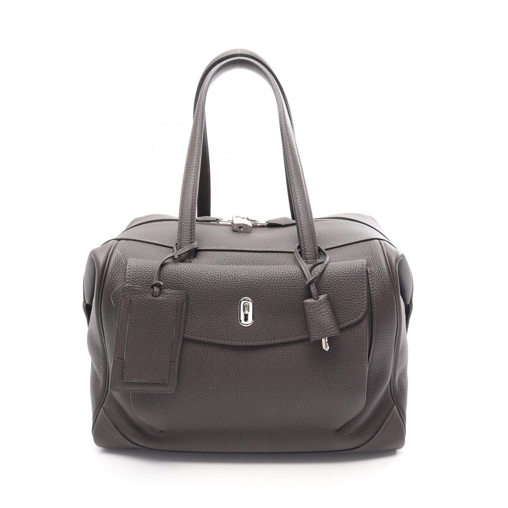 エルメス HERMES ワラゴ35 ボストンバッグ バッグ レザー トゴ トゴ マカサー X刻印(2016年製造) レディース ブラウン系 【中古】