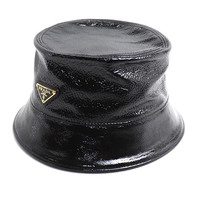 PRADA プラダ トライアングルロゴ バケットハット ハット 1HC137 2DNT F0002 L ユニセックス【中古】