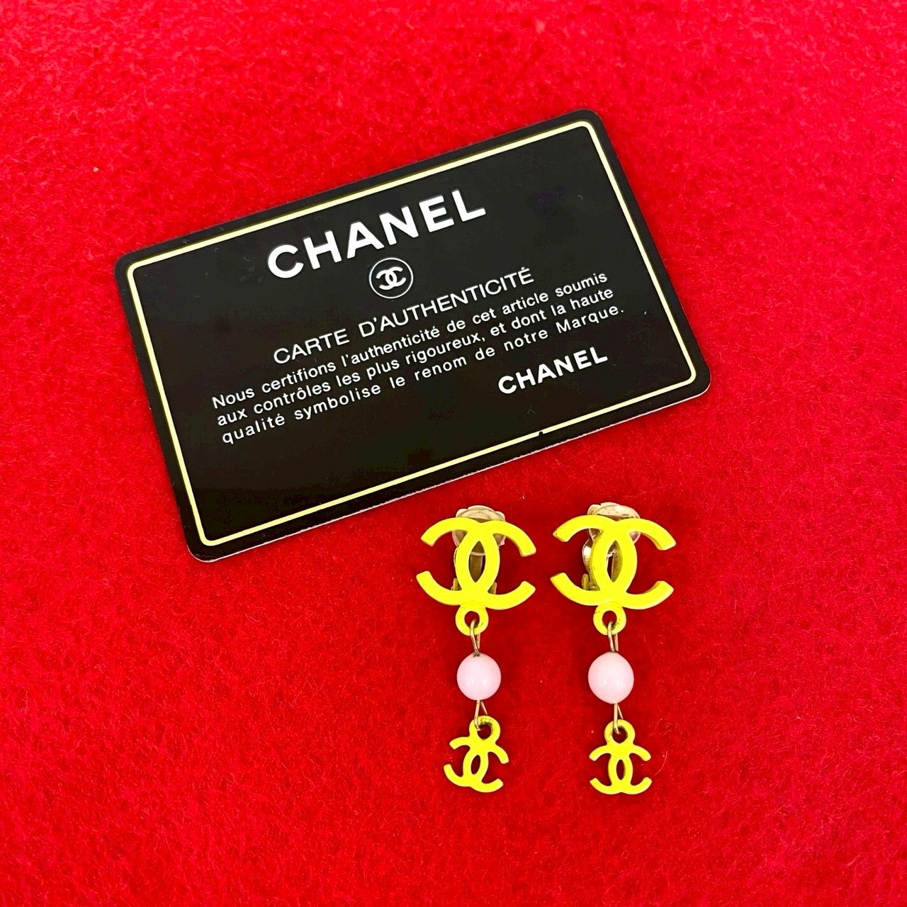 CHANEL シャネル ココマーク GP プラスチック イヤリング ゴールド
 63050