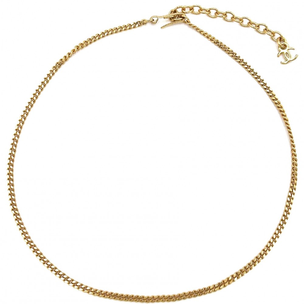 CHANEL シャネル ネックレス チェーン アクセサリー シンプル アジャスター付き ココマーク GP    98A ゴールド レディース 約6.8g 美品 1998年【中古品】