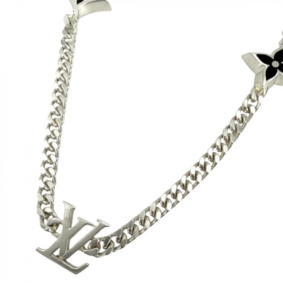 LOUIS VUITTON ルイヴィトン ネックレス LV スパイクチャーム アクセサリー アジャスター付き メンズ レディース シルバー925 M01717 ユニセックス 約24.2g【中古品】