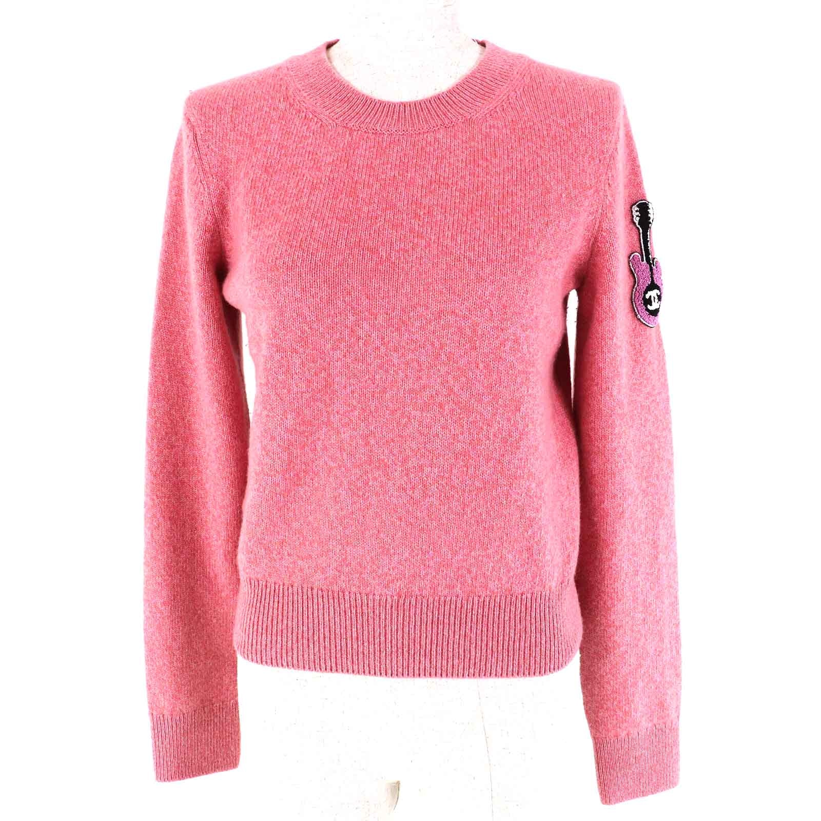 極美品 シャネル ニット ピンク レディース 34 P77562