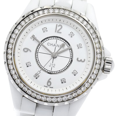 シャネル J12 ダイヤベゼル 8Pダイヤ H3110 レディース 【中古】