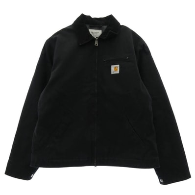 Carhartt カーハート ジャケット 80418 DETROIT JACKET Blanket Lining 12ozディアボーンキャンバス デトロイト ジャケット ブランケットライニング ブラック ブラック系 L【中古】