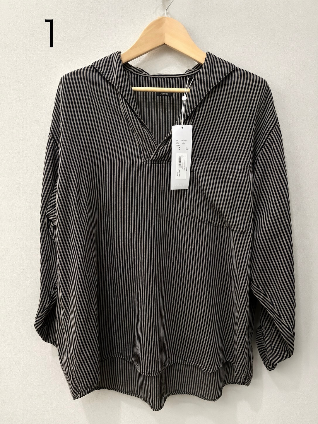 COMOLI Stripe Skipper Shirt "Stripe"