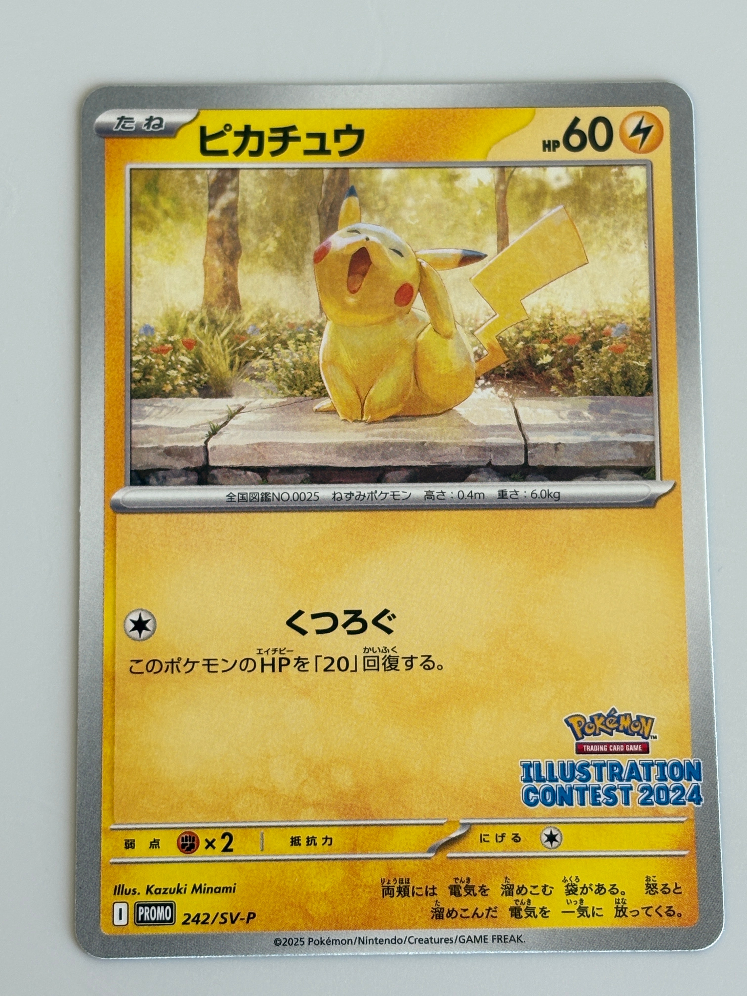 ピカチュウ [SV-P 242](プロモカードパック「イラストレーションコンテスト 2024 受賞作品プロモカード化記念キャンペーン」)