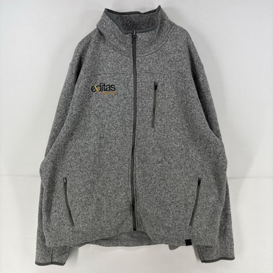 古着 エルエルビーン L.L.Bean フリース ニット ジャケット フルジップ 刺繍 フリース ベターセータータイプ 2XL グレー メンズ