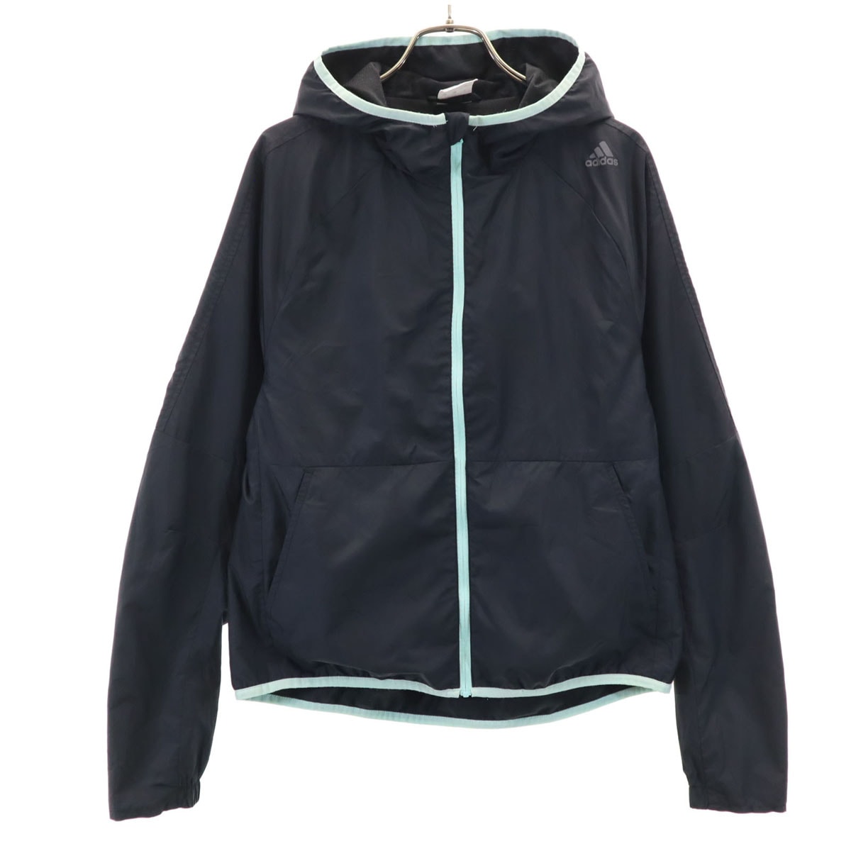 adidas アディダス ウインドブレーカー L ブラック系 裏トリコット