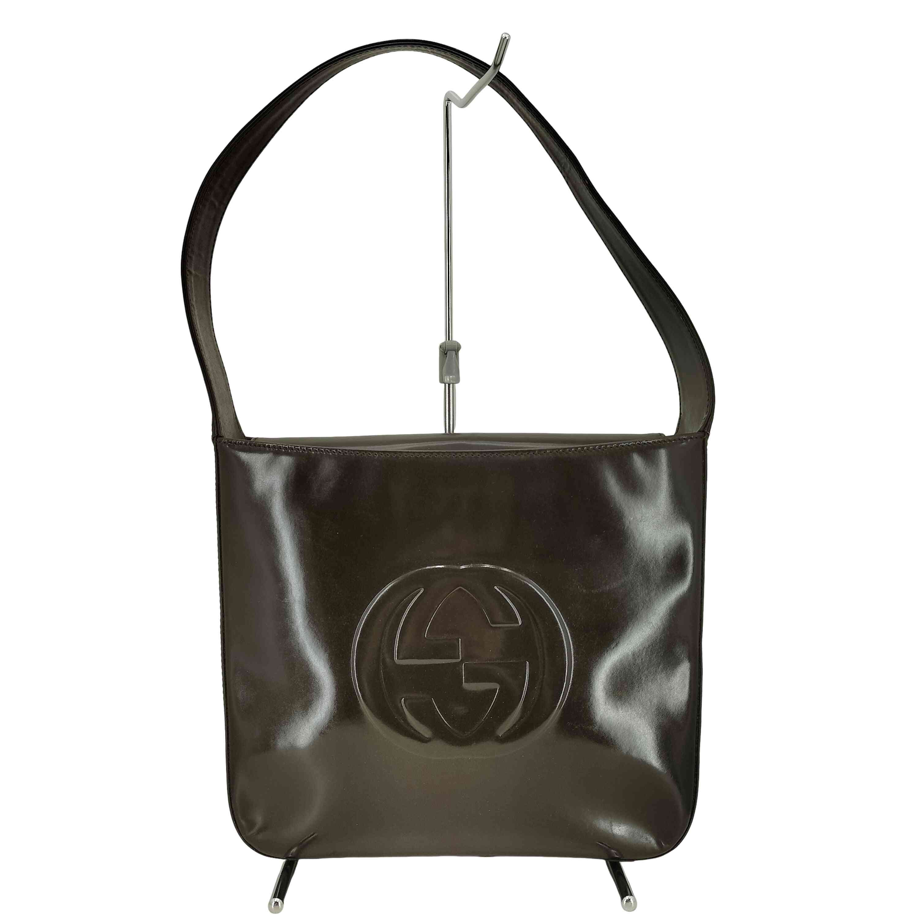 GGロゴ ソーホー エナメル ワンショルダーバッグ ハンドバッグ【1141863953375】