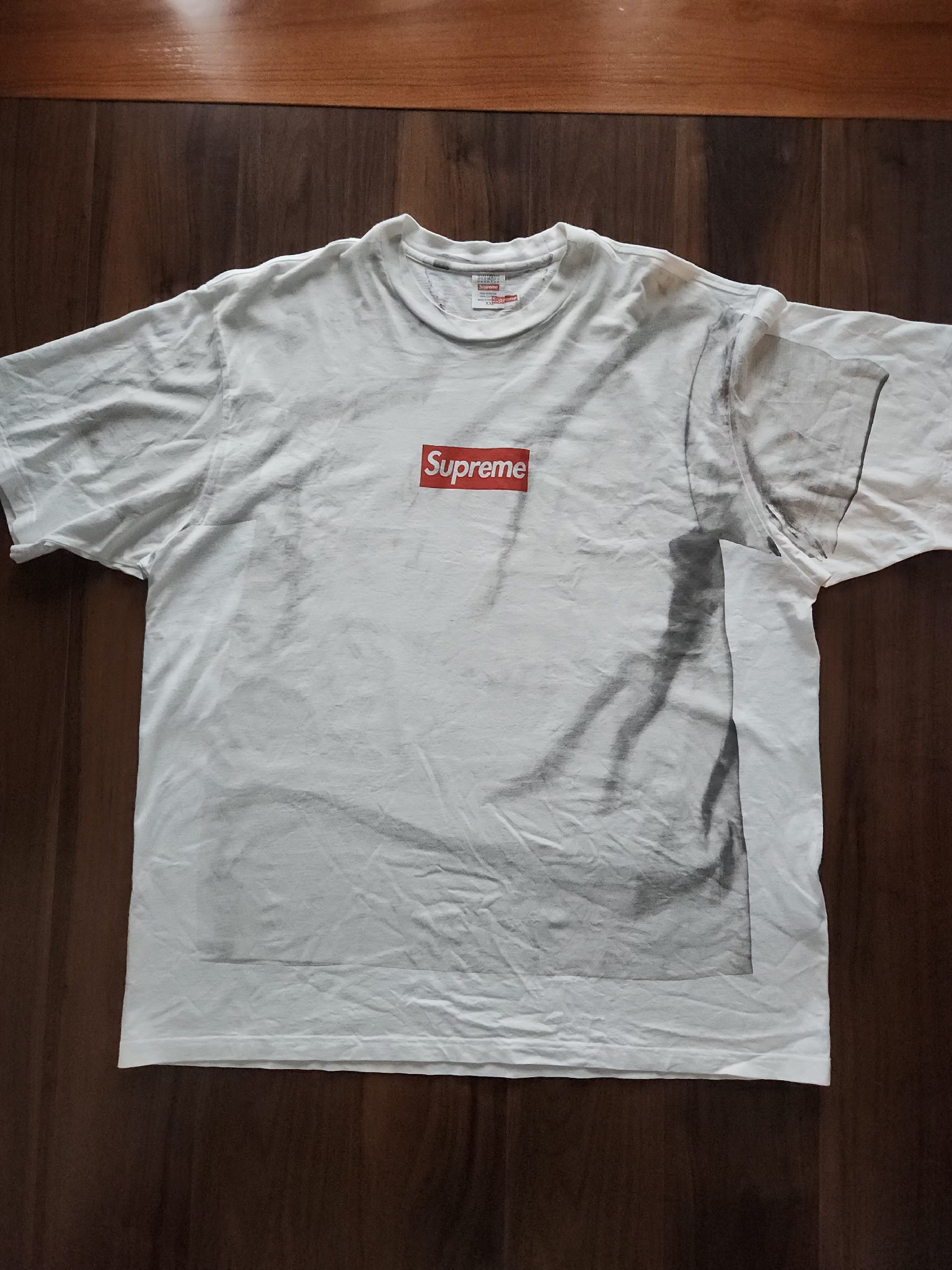 Supreme x MM6 Maison Margiela Box Logo Tee "White"
