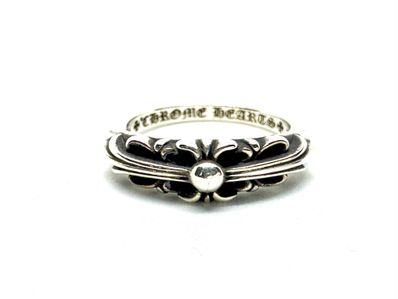 Chrome Hearts Baby Classic Ring W / Floral Cross "Silver"