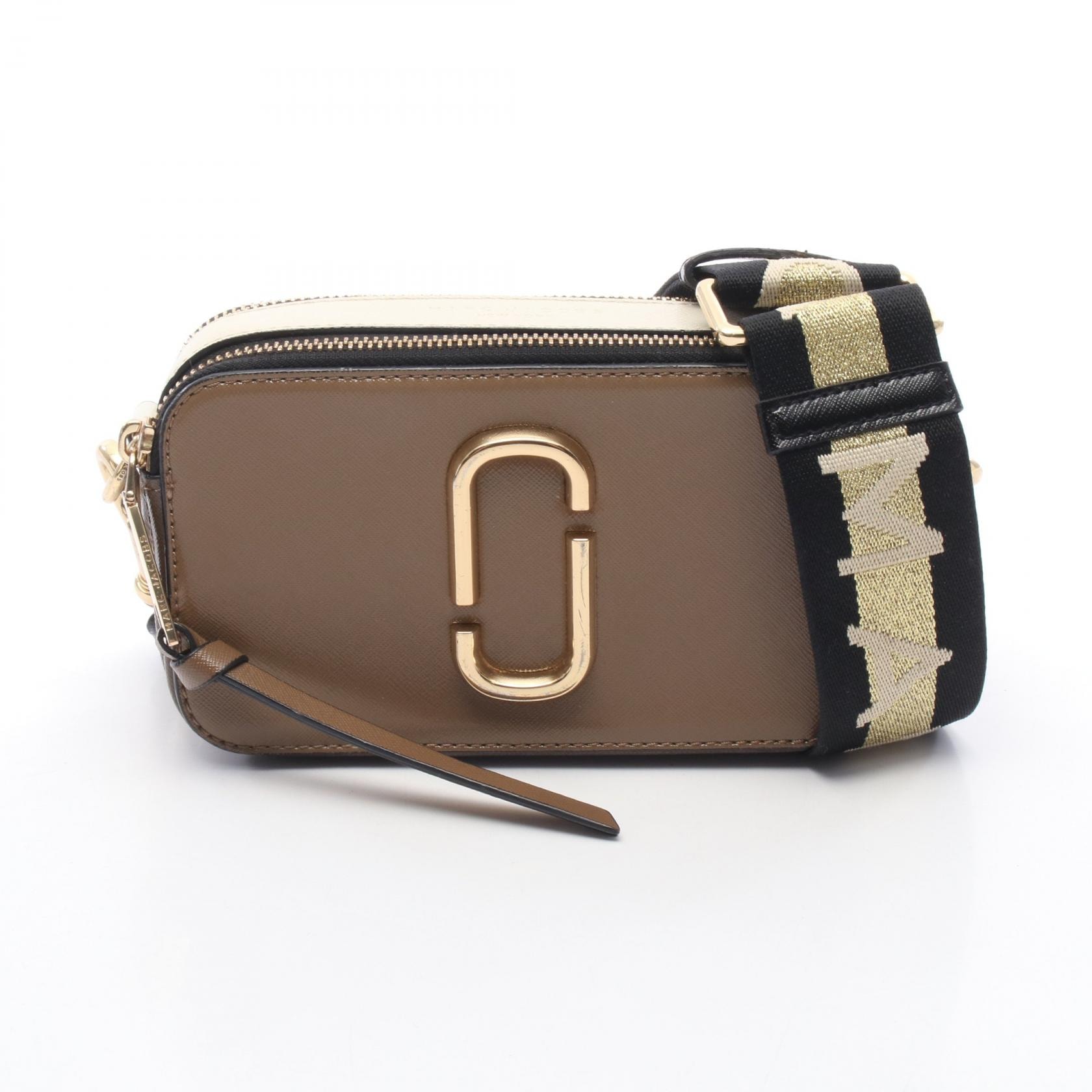 マークジェイコブス MARC JACOBS SNAPSHOT スナップショット ショルダーバッグ バッグ レザー レディース グレー系 / アイボリー系 M0014146 【中古】