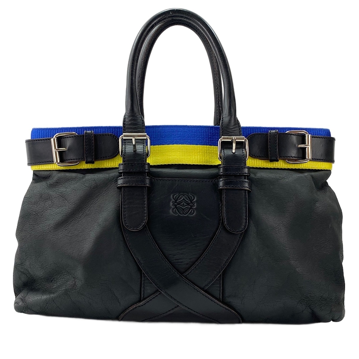 ロエベ LOEWE レザー アナグラム トートバッグ【中古】