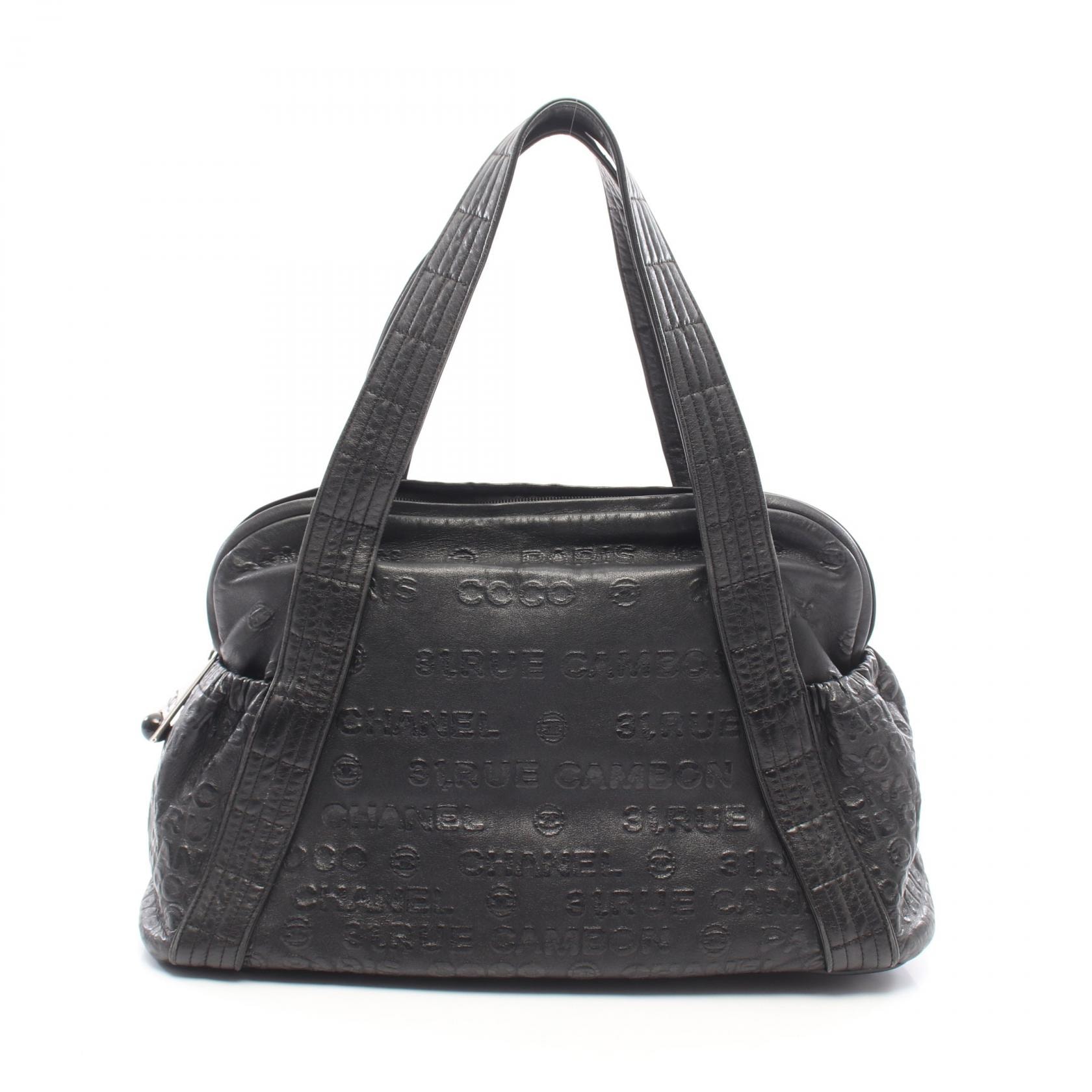 シャネル CHANEL アンリミテッド ハンドバッグ バッグ レザー レディース ブラック系 A46123 【中古】