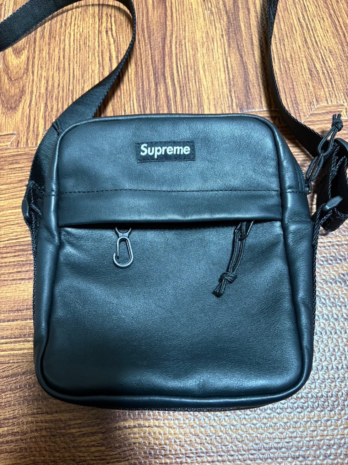 Supreme Leather Shoulder Bag 