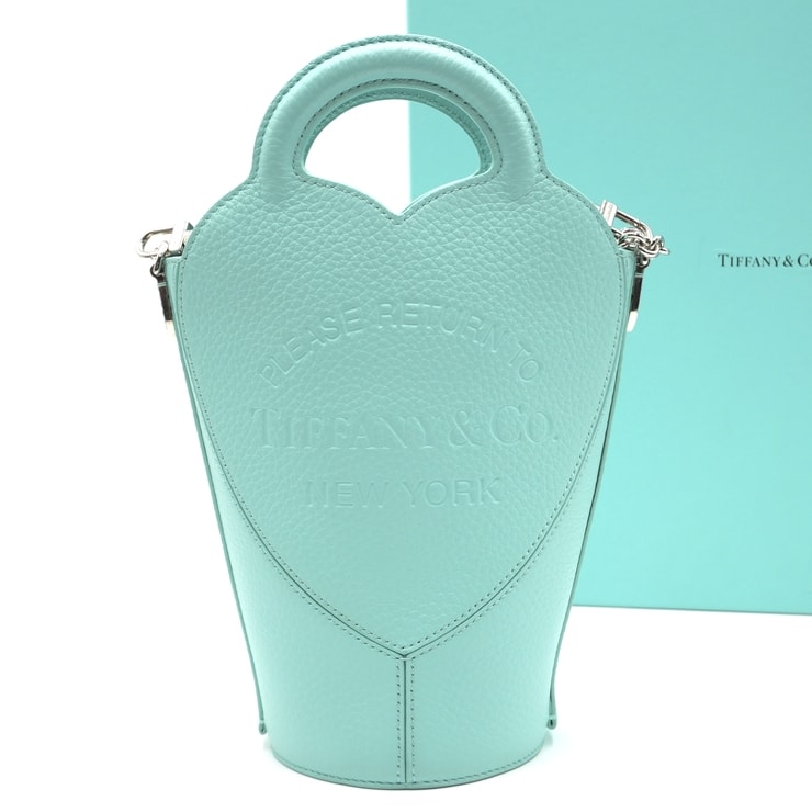 TIFFANY & CO.(ティファニー)リターン トゥ ティファニー ミニクロスボディバッグ 2WAY ハンドバッグ ティファニーブルー レザー シルバー金具 レディース【中古】