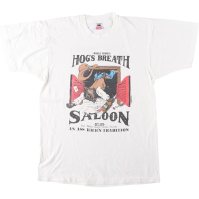 古着 90年代 フルーツオブザルーム FRUIT OF THE LOOM HOG’S BREATH SALOON アドバタイジングTシャツ USA製 メンズL相当 ヴィンテージ/eaa654148