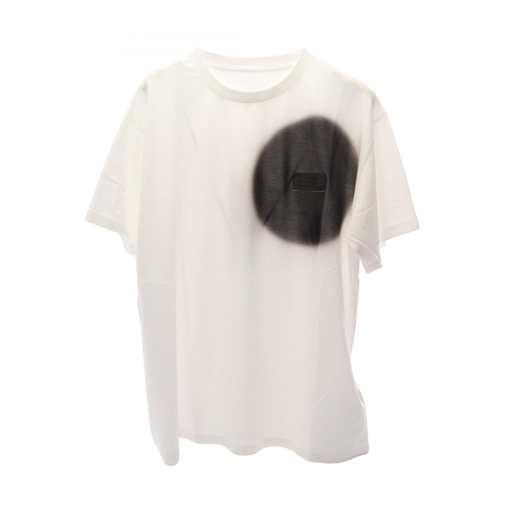 エムエムシックス MM6 スプレー 半袖Tシャツ 衣料品 トップス コットン メンズ ホワイト系 / ブラック系 SH0GC0067M20048101M 【新品】