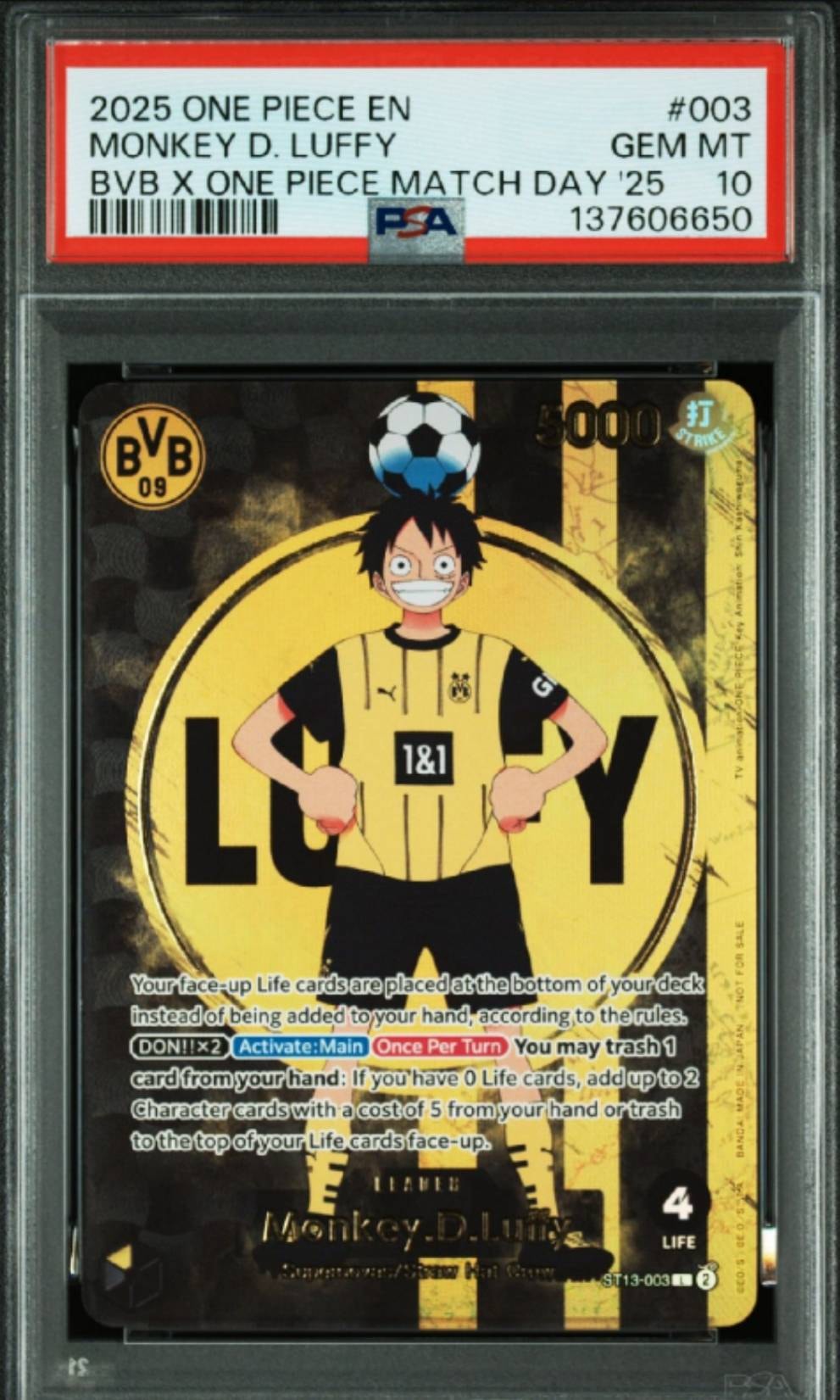 モンキー・D・ルフィ L [ST13-003]【英語版】(プロモーションカード「ボルシアドルトムント × ONE PIECE マッチデー 2025」)