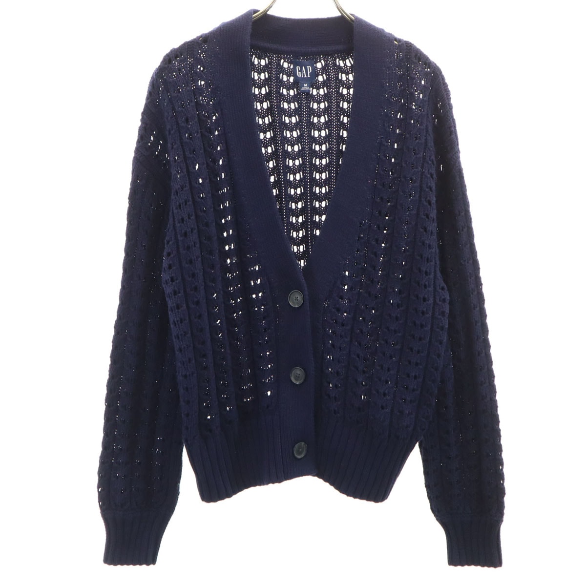 美品 GAP ギャップ 長袖 ニットカーディガン M ネイビー