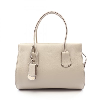 トッズ TOD'S NOTE SHOPPING DUE MANICI ZIP トートバッグ バッグ レザー レディース ベージュ系 【中古】