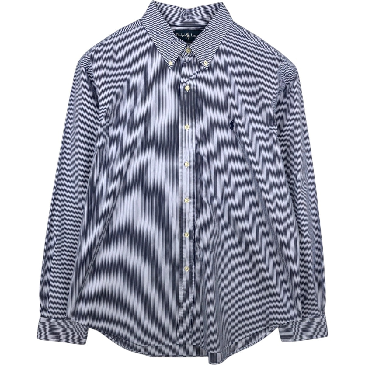 古着 ラルフローレン Ralph Lauren CLASSIC FIT クラシックフィット 長袖 ボタンダウンストライプシャツ メンズXL相当/eaa649974